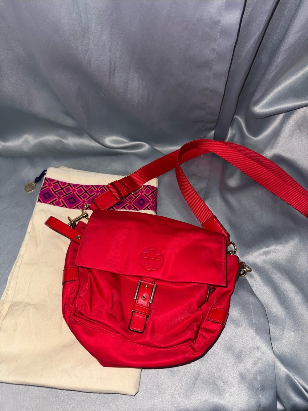 Tory Burch Hot red Nylon Crossbody Bag